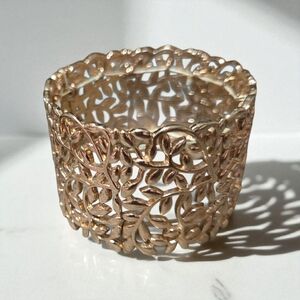 Elegant Gold Filigree Cuff Bracelet